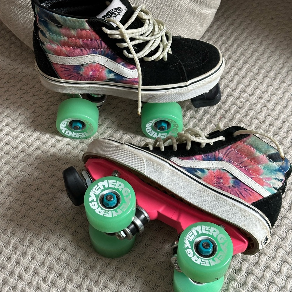 Rare - Vans custom made Colorful High-Top Roller Skates
